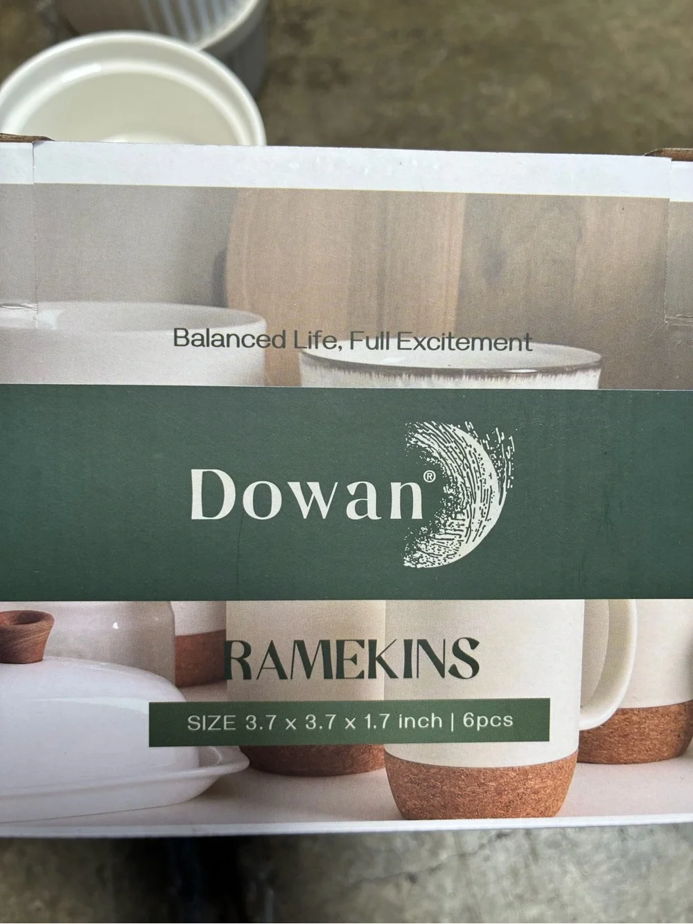 NEW DOWAN Ramekins - Set of 6 Oven-Safe Porcelain Ramekins, 4oz